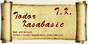 Todor Kasabašić vizit kartica